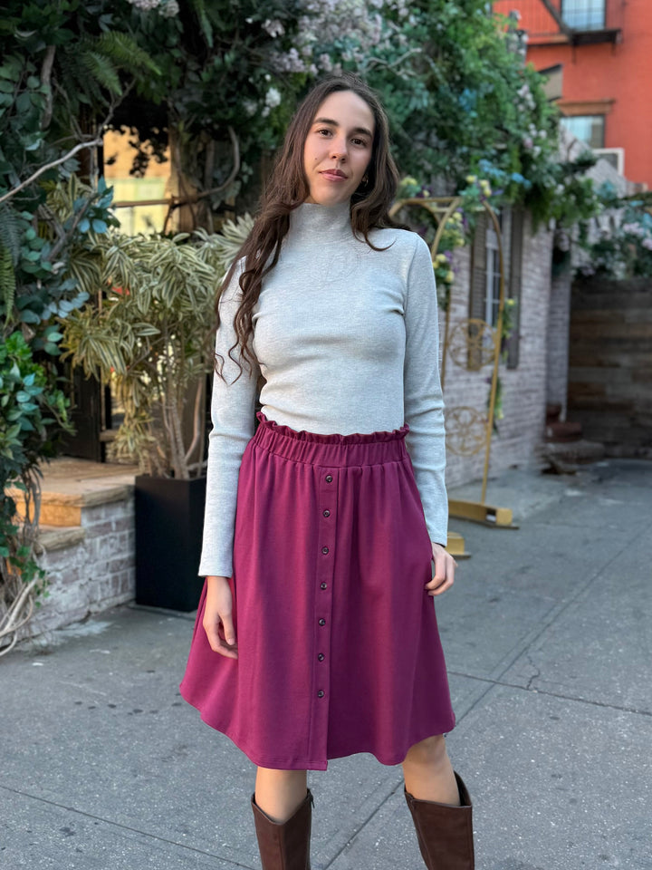 LUCINDA doubleknit skirt in Raspberry