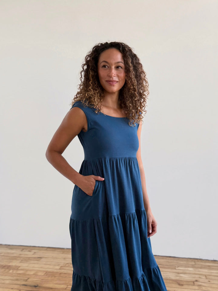 DARCY dress in Atlantic Blue