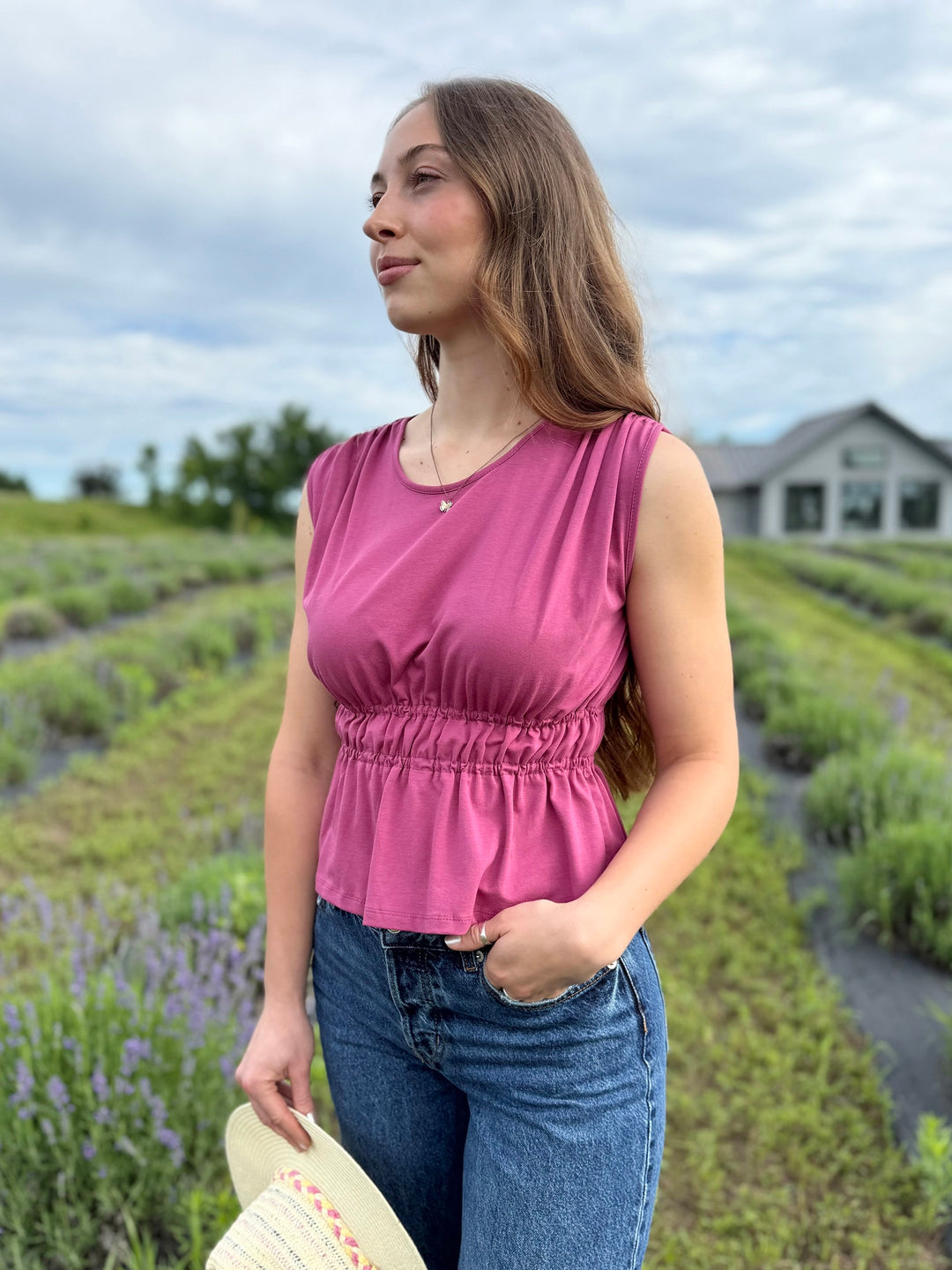 KACI tank in Mauve Berry