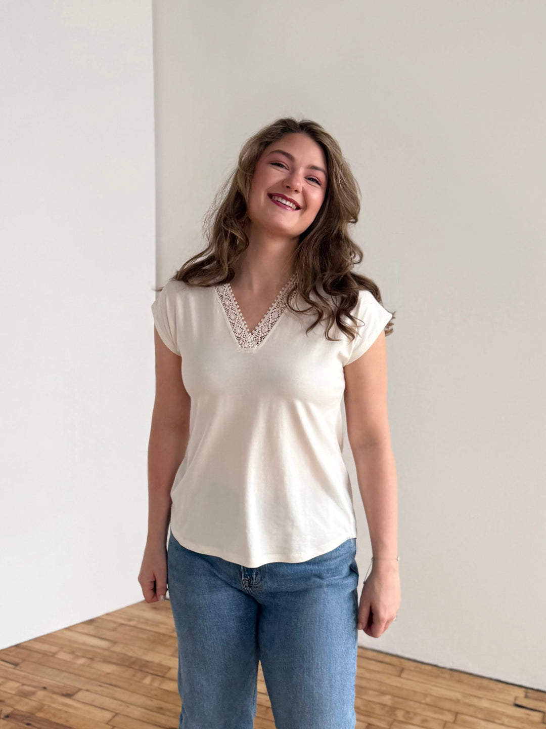 NAYA novelty tee in Light Ivory