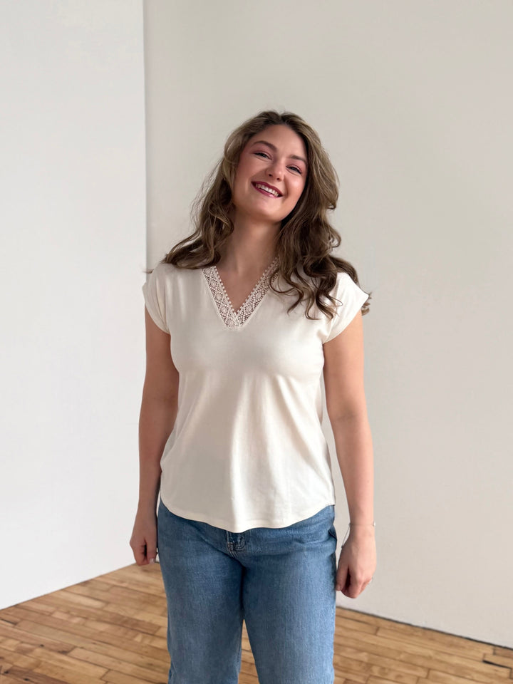 NAYA novelty tee in Light Ivory