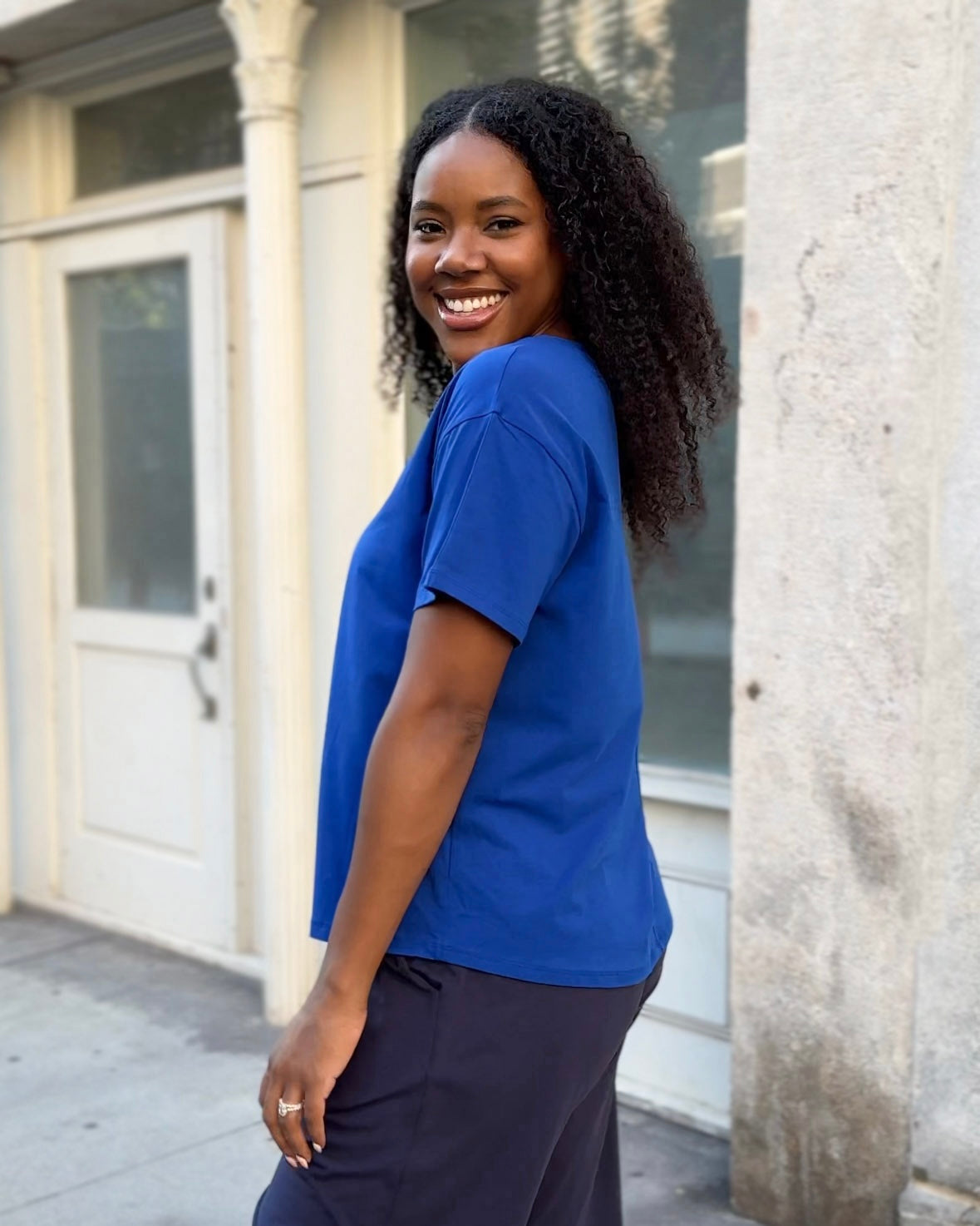 EMMY tee in Cobalt Blue