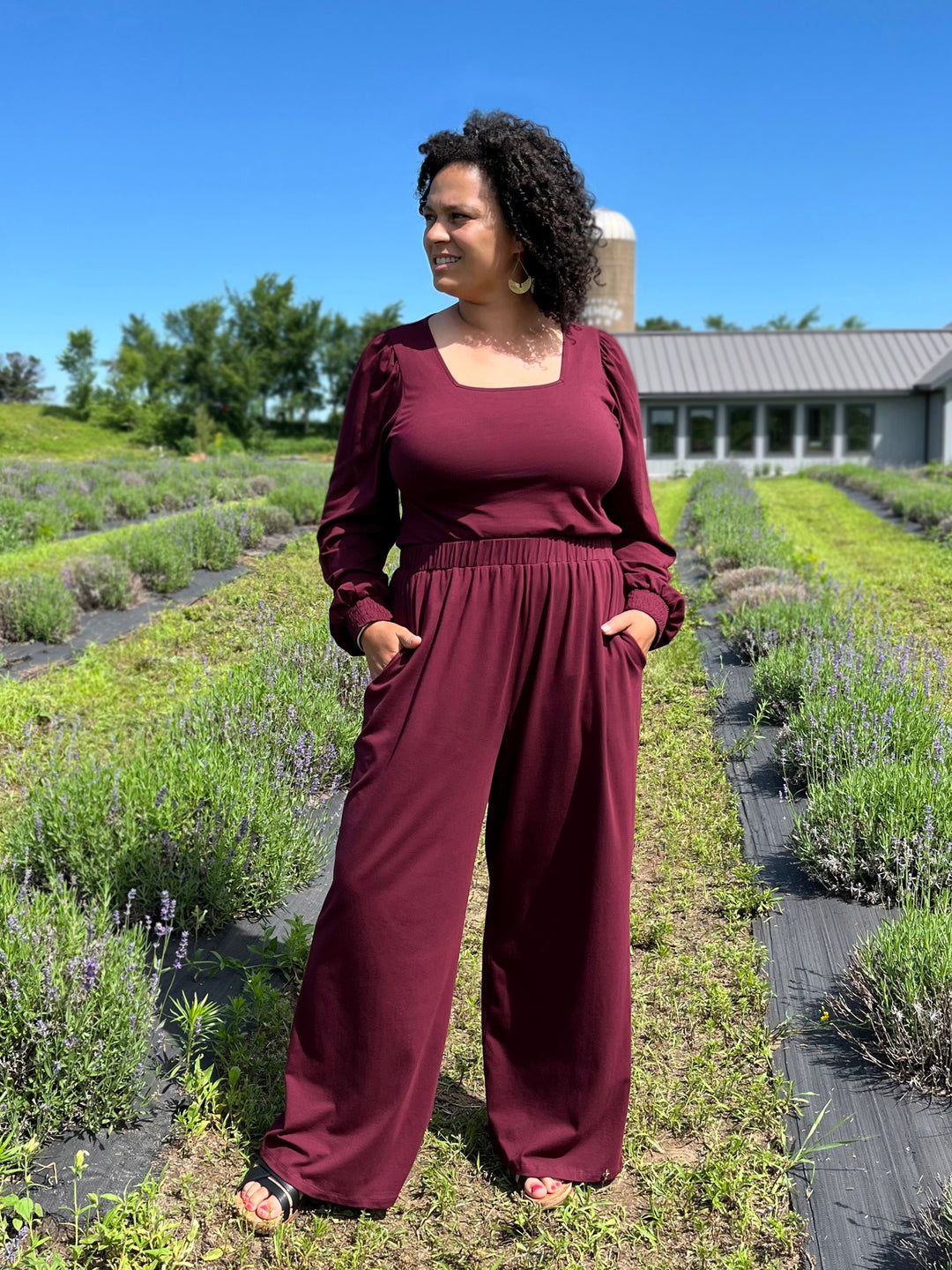 ELLIE pants in Merlot