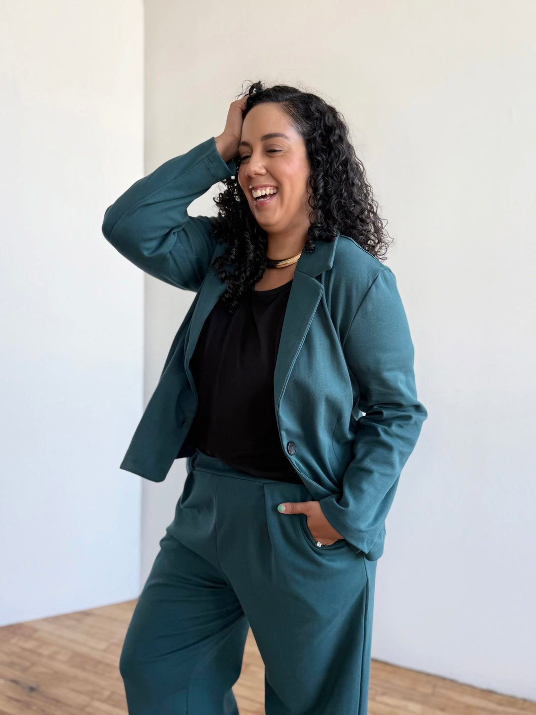 OCTAVIA blazer in Deep Sea