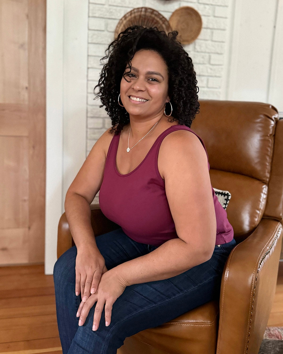 GRACE doubleknit tank in Raspberry