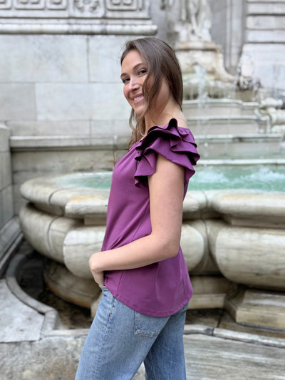 LILOU top in Deep Lilac