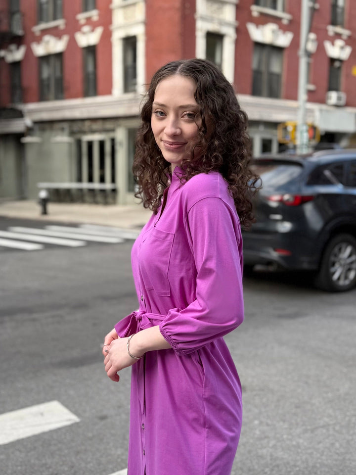 MILLIE dress in Magenta Bloom