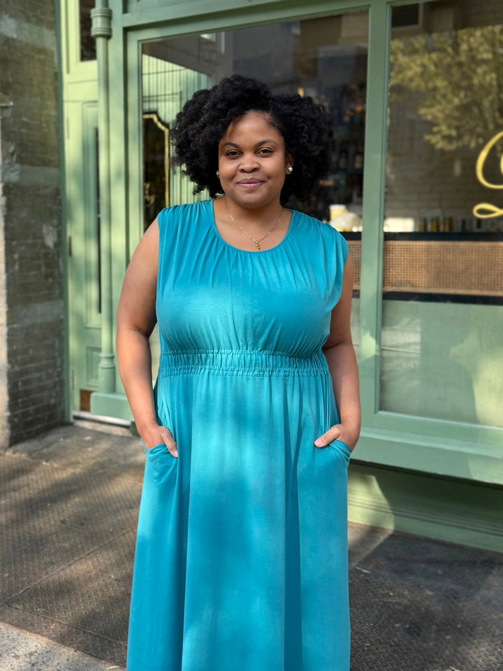 LAVINIA dress in Marine Teal