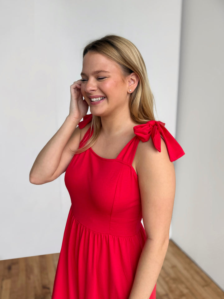 VERONA dress in Bright Ruby