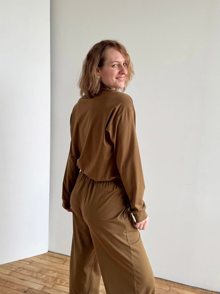 MICAH jersey top in Kona Brown