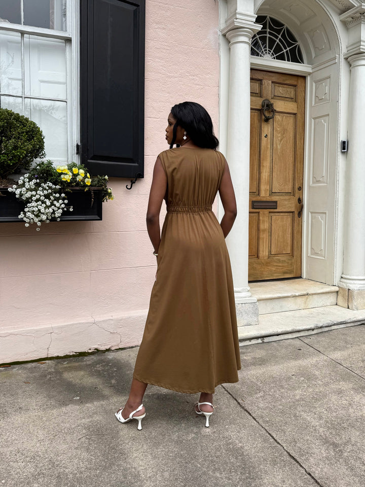 LAVINIA dress in Kona Brown
