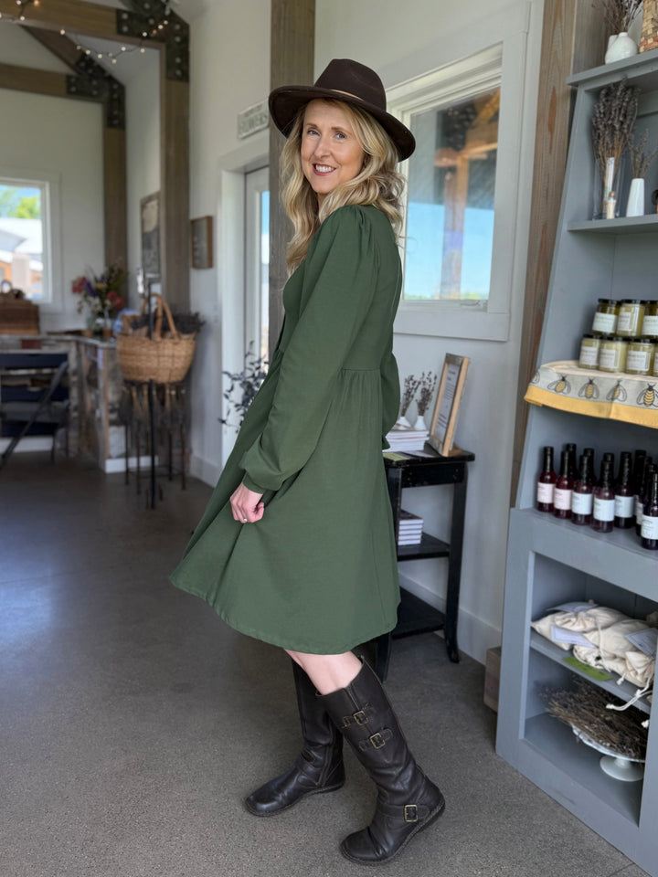 LUCILLE dress in Meadow Green