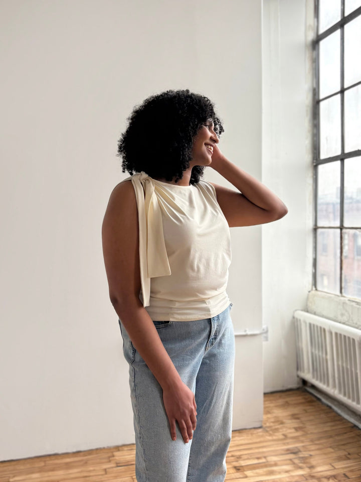 KERRINE top in Chalk