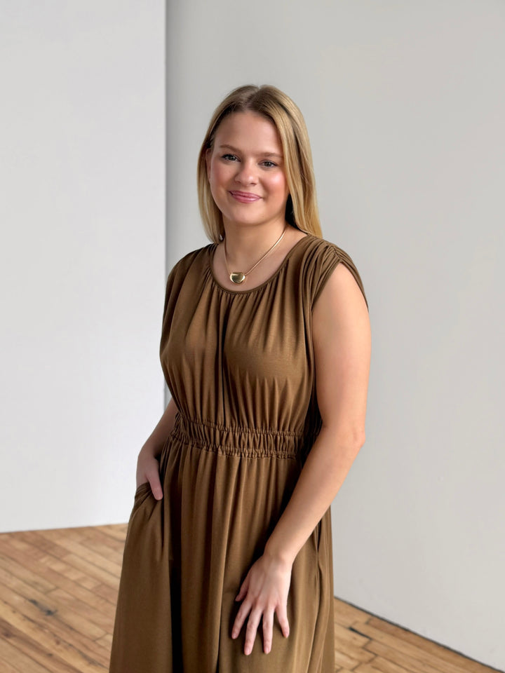 LAVINIA dress in Kona Brown