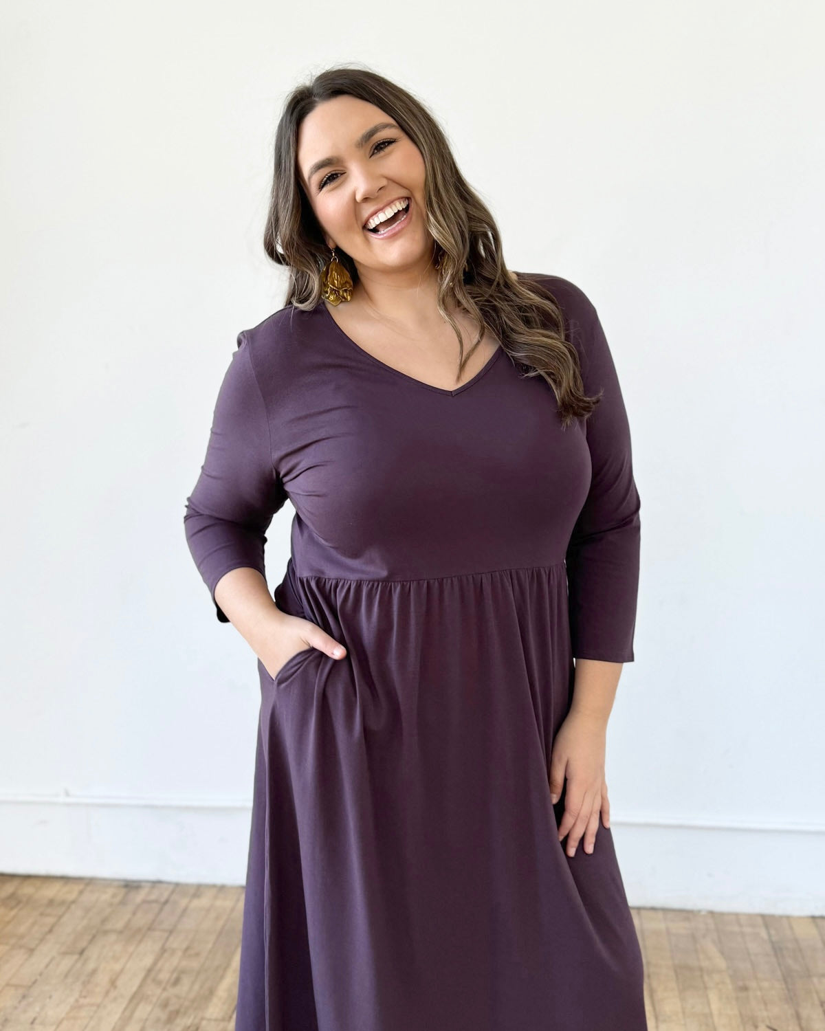 BRIE maxi dress in Plum