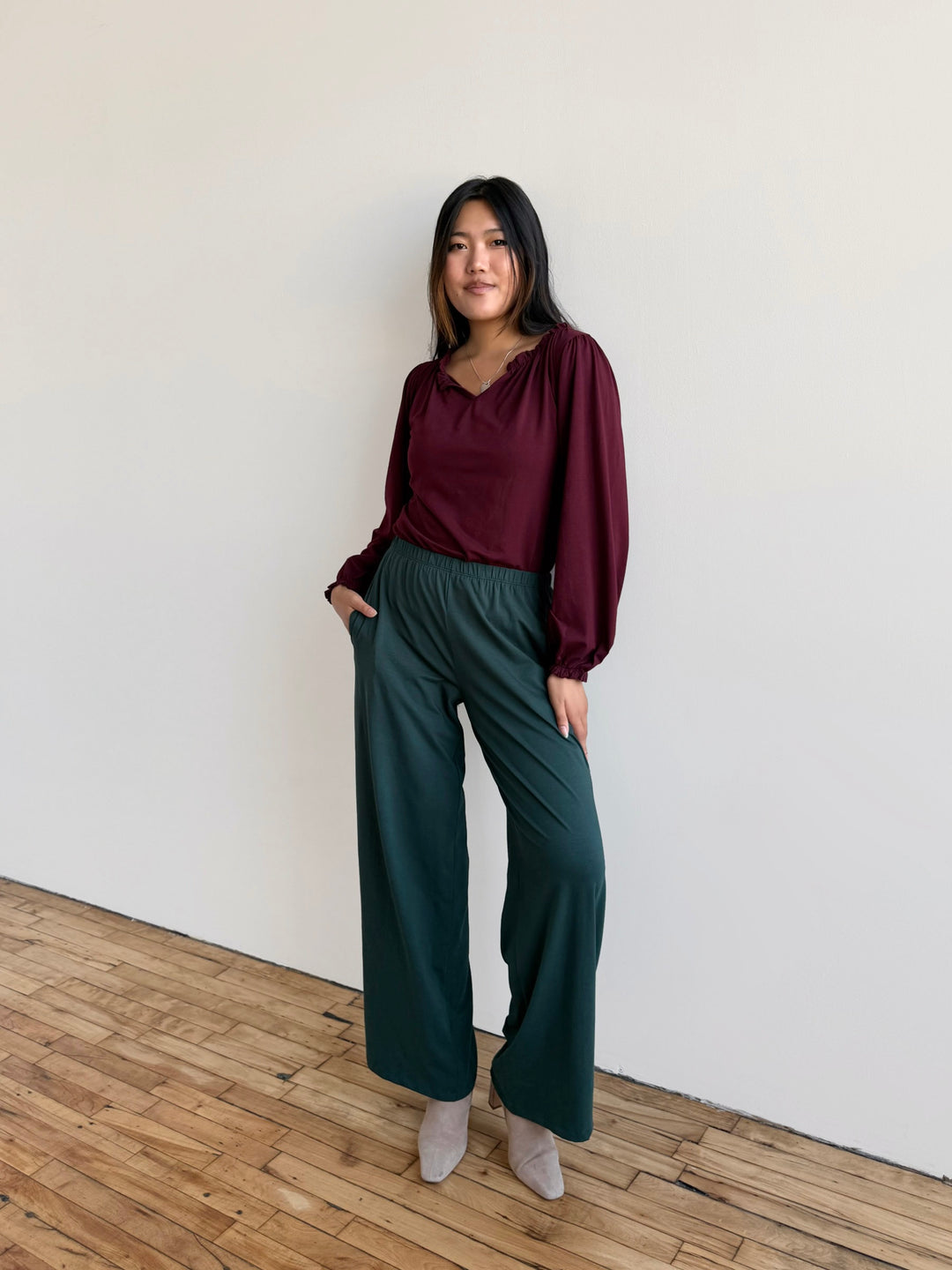 ROCHELLE top in Merlot