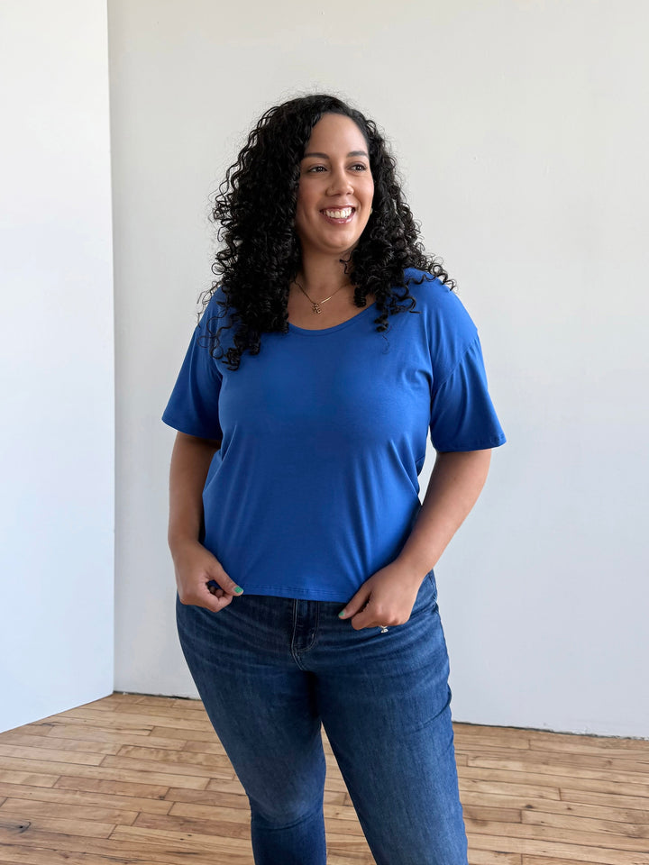 KIM tee in Blue Iolite