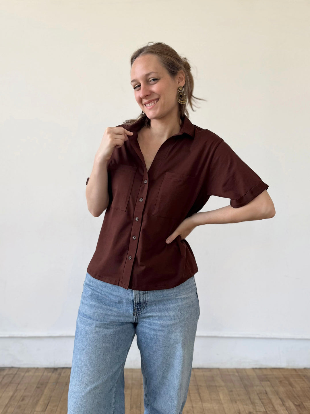 BEVERLY top in Burnt Cedar