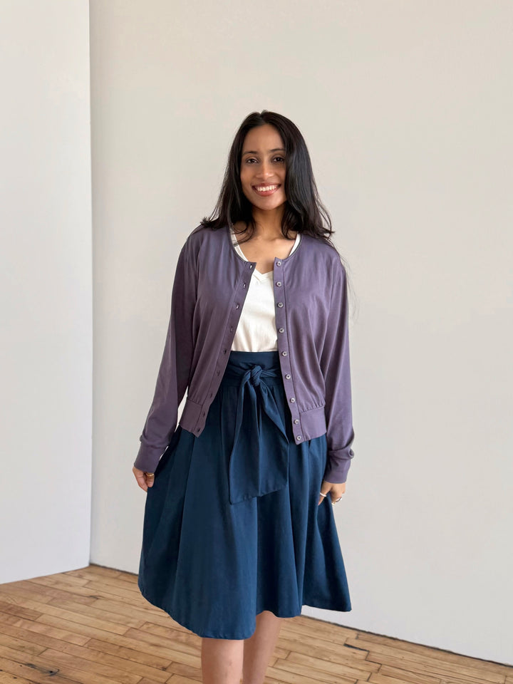 EUGENIE cardigan/top in Dewberry