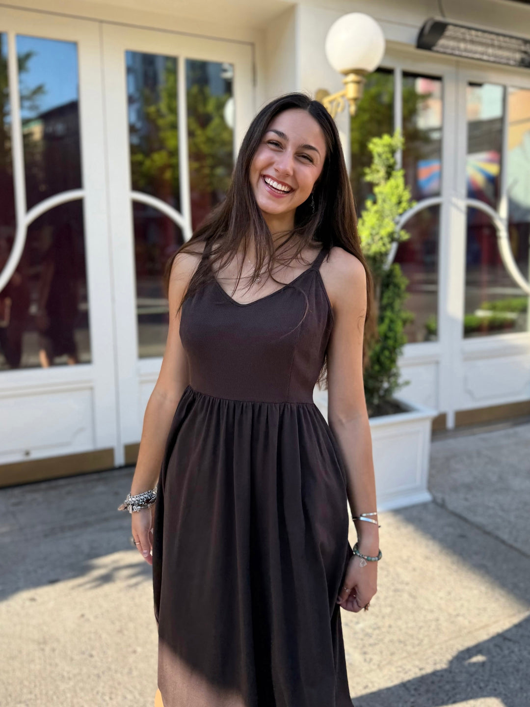MARIBEL dress in Chocolate Torte