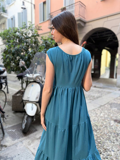 DARCY dress in Peacock Blue