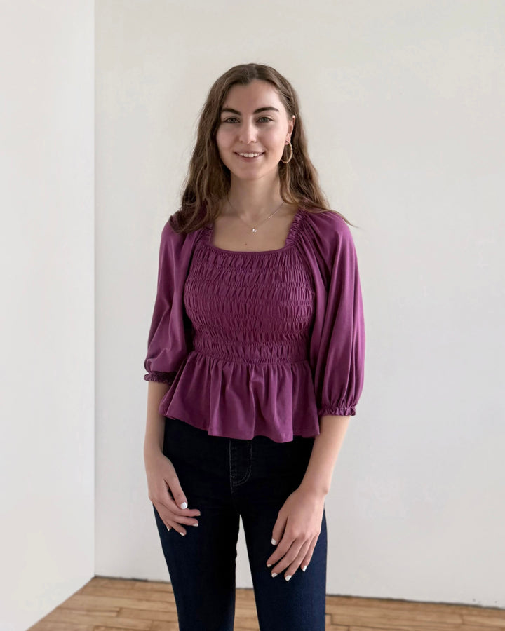 BEATRICE top in Deep Lilac