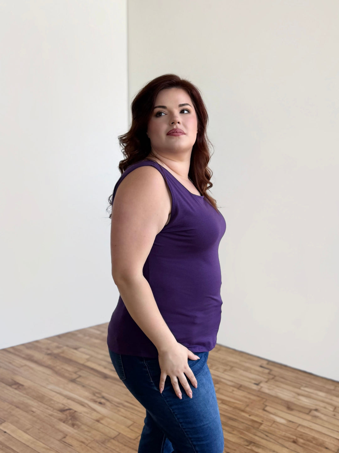 HARRIET tank in Midnight Dahlia