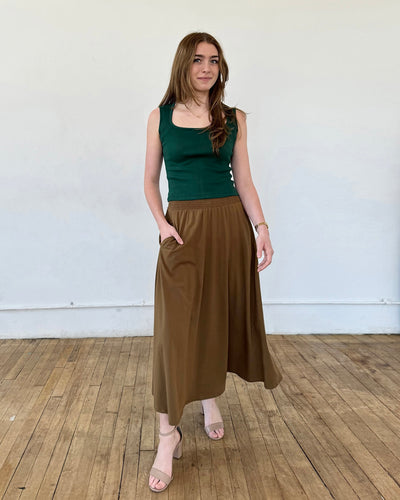 CAMELLIA skirt in Kona Brown