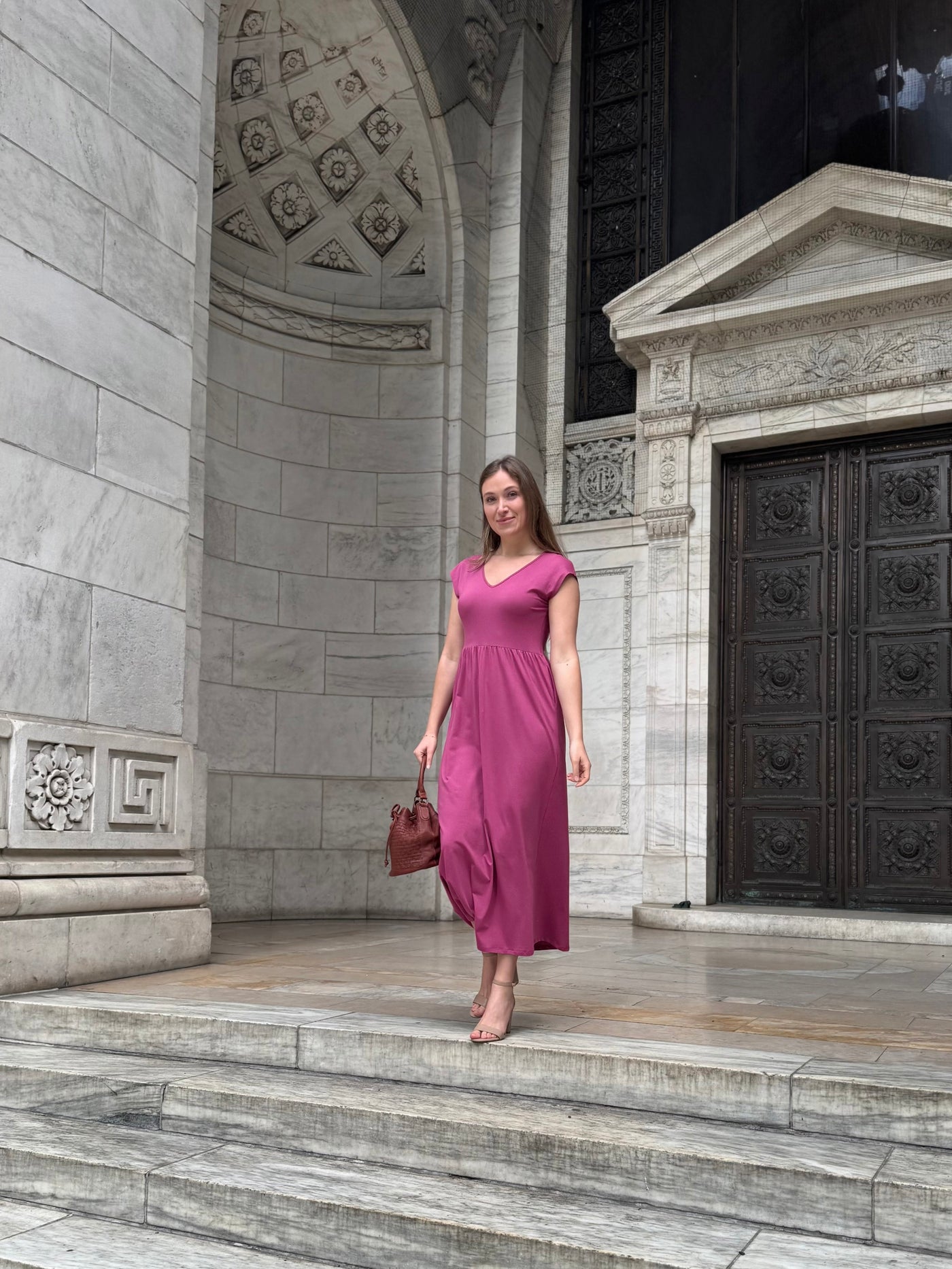 DINAH dress in Mauve Berry