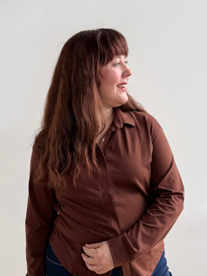 DEVON blouse in Burnt Cedar
