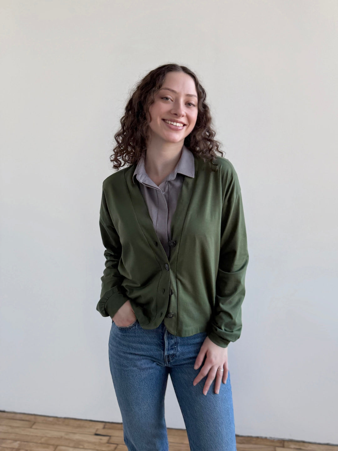 MALLEY cardigan in Meadow Green