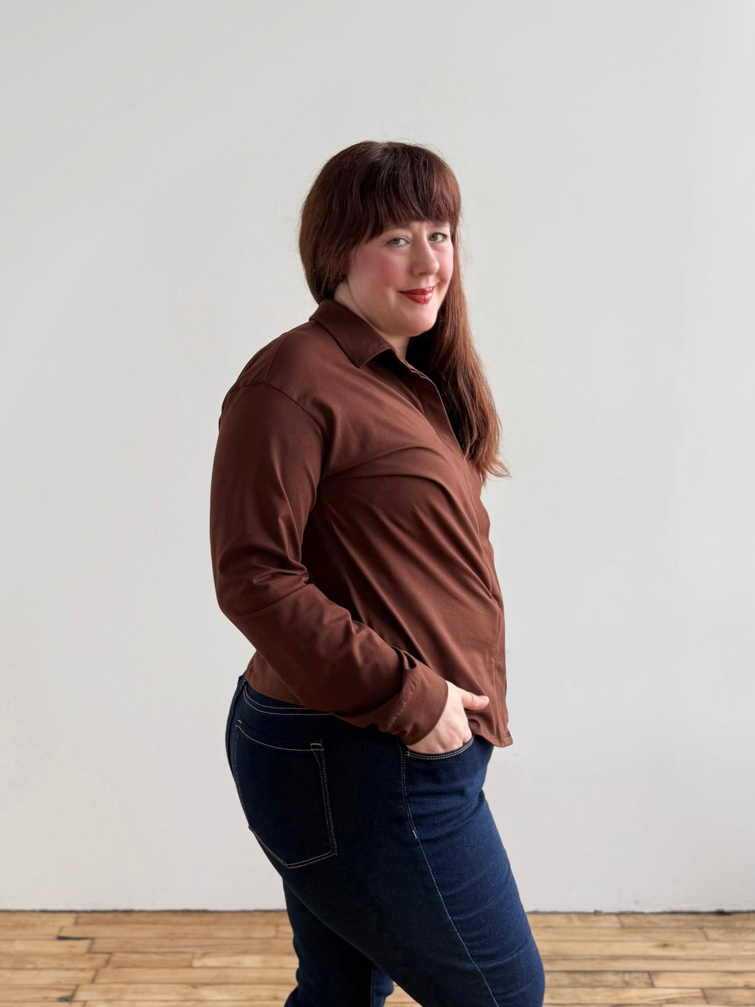 DEVON blouse in Burnt Cedar