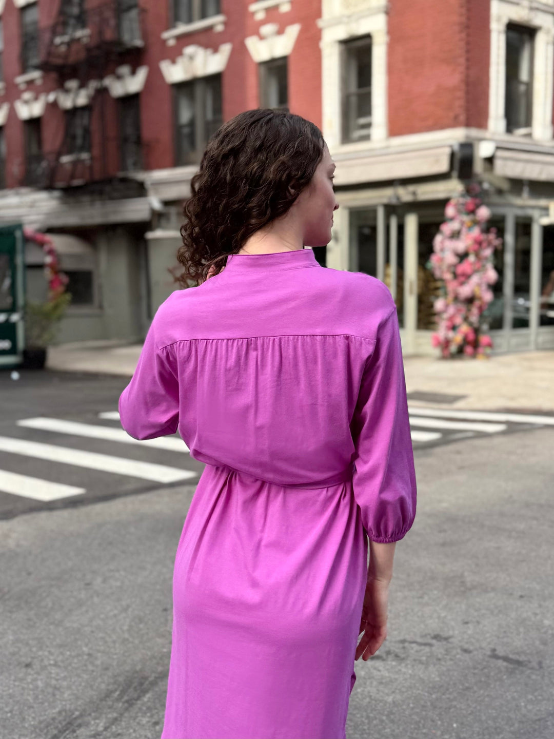 MILLIE dress in Magenta Bloom