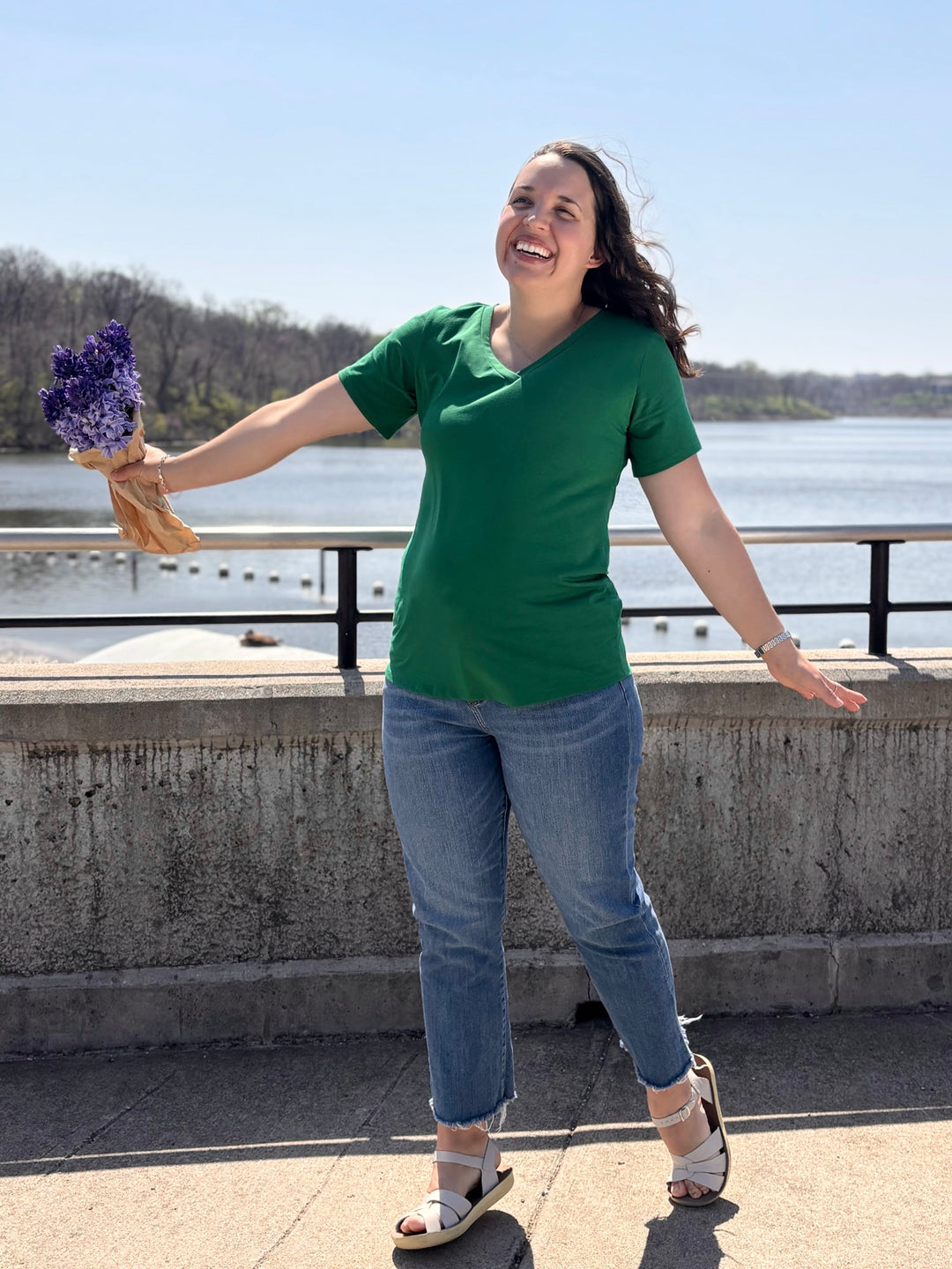 IVY tee in Rich Emerald