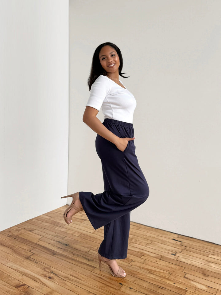 ANDRI jersey pants in Navy