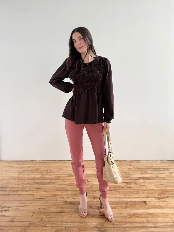 GRETA joggers in Withered Rose