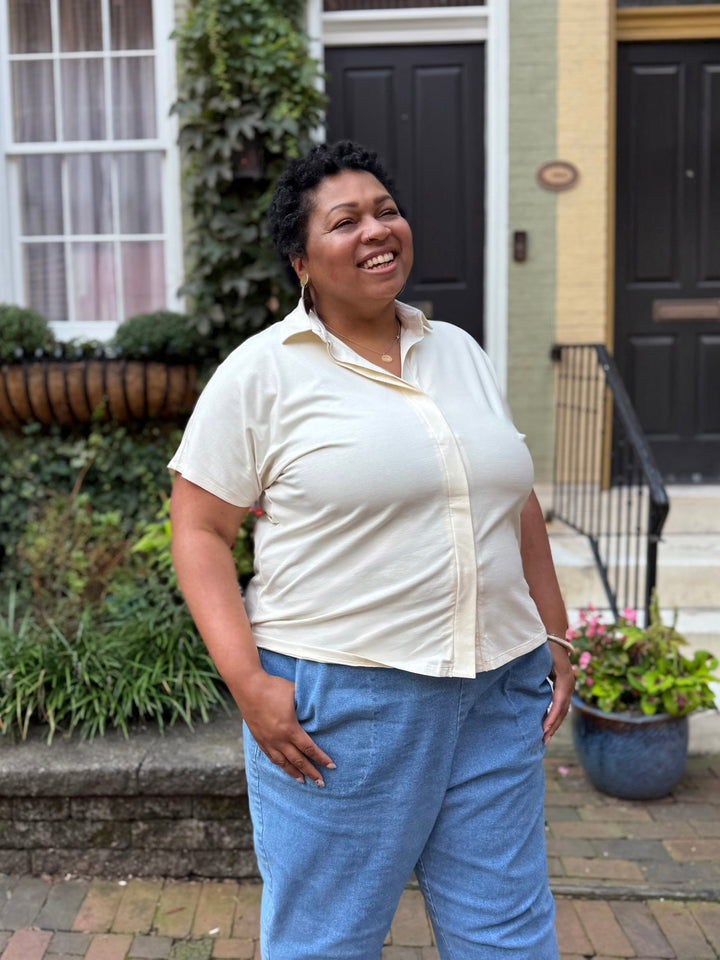 SAMARIA top in Chalk