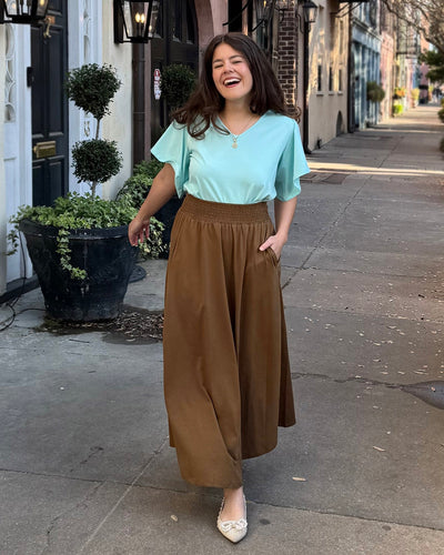 CAMELLIA skirt in Kona Brown