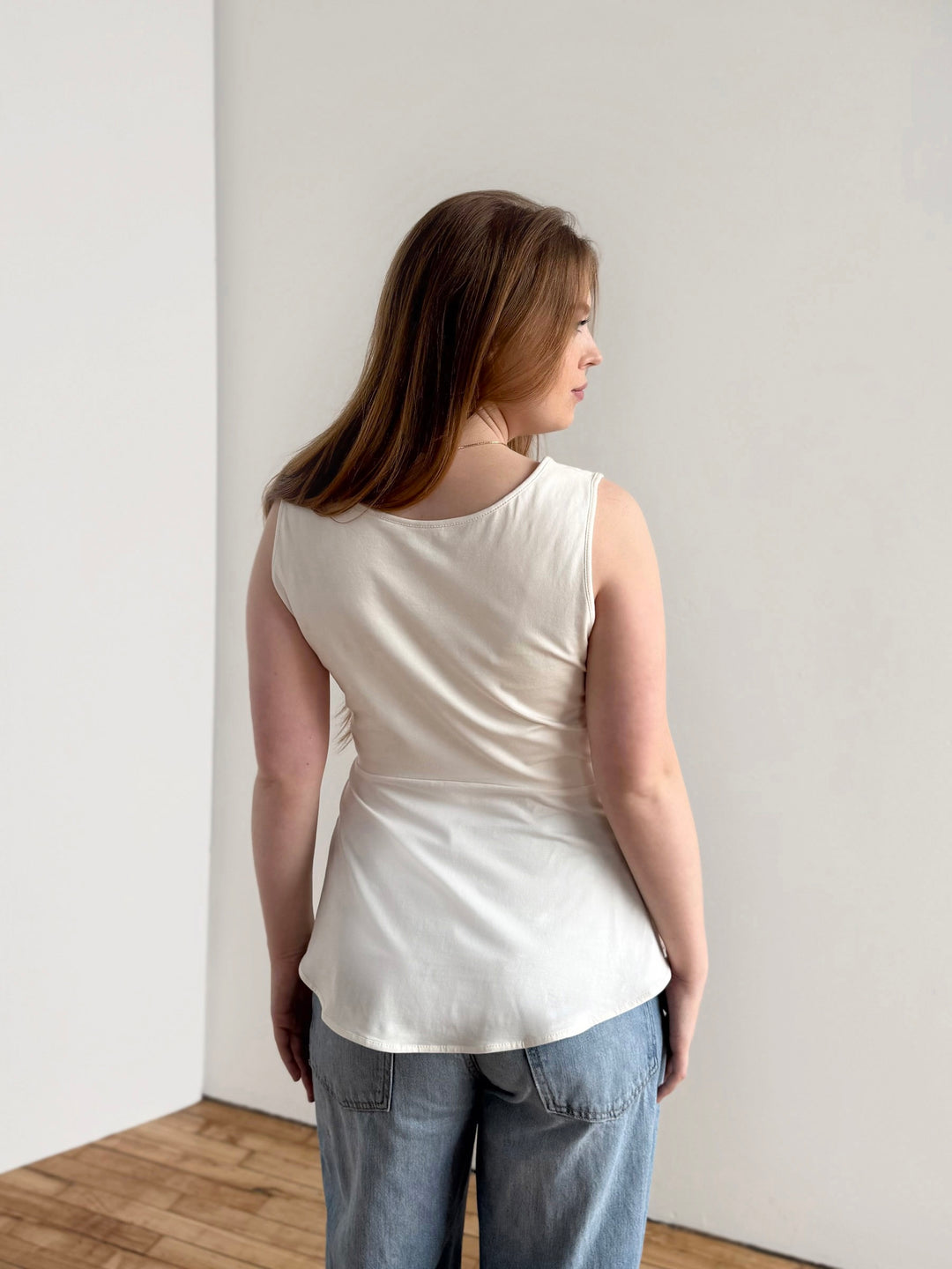 REINA top in Light Ivory