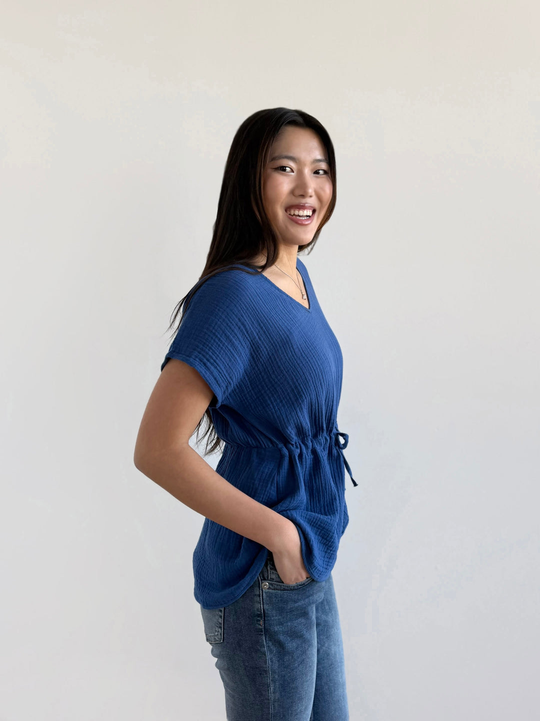JOVIE top in Bluebird
