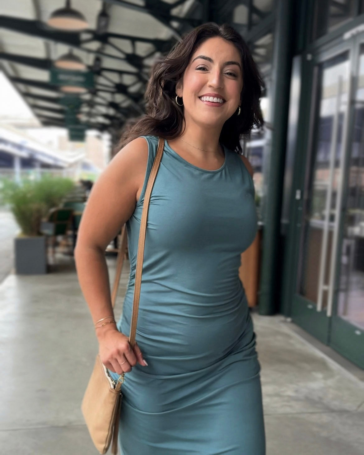 JILLIAN dress in Dark Aqua