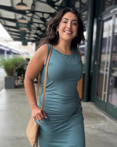 JILLIAN dress in Dark Aqua