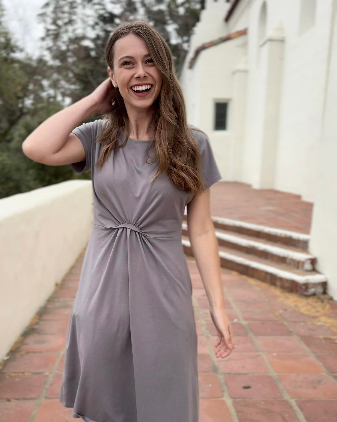 HOPE dress in Circular Grey