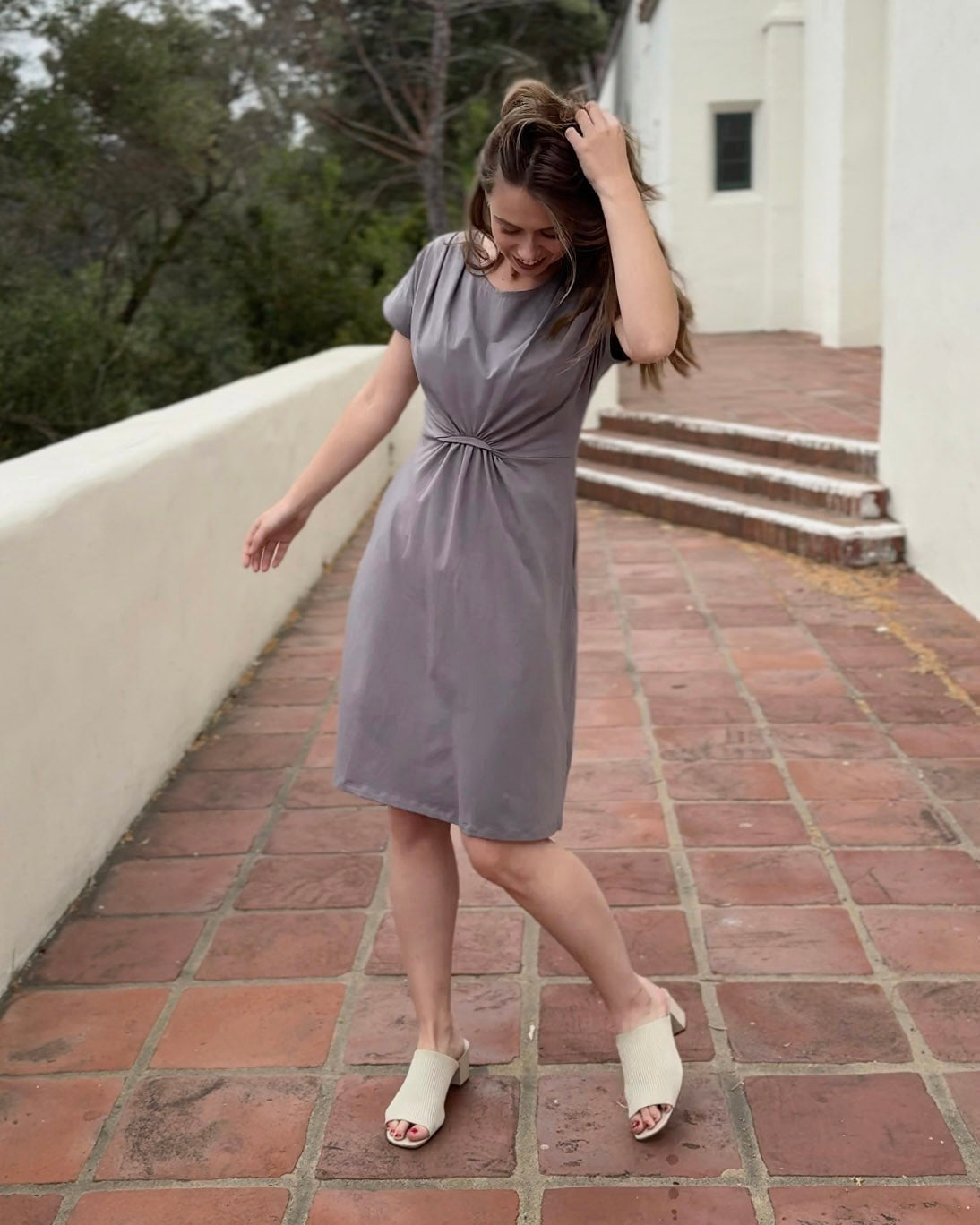 HOPE dress in Circular Grey