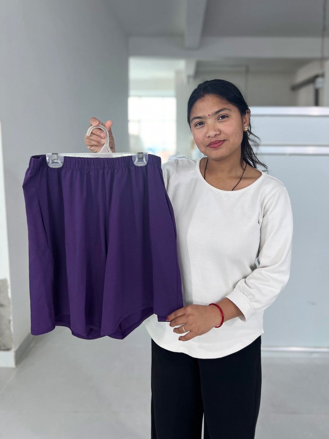 ANDRI jersey shorts in Midnight Dahlia