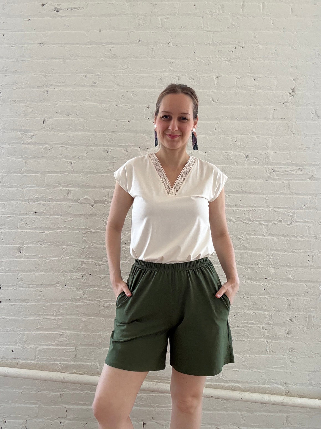 Size Mismatch | ANDRI jersey shorts: <br/>Small waist + Medium hip