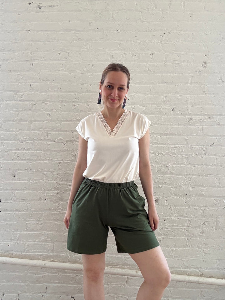 Size Mismatch | ANDRI jersey shorts: <br/>Small waist + Medium hip