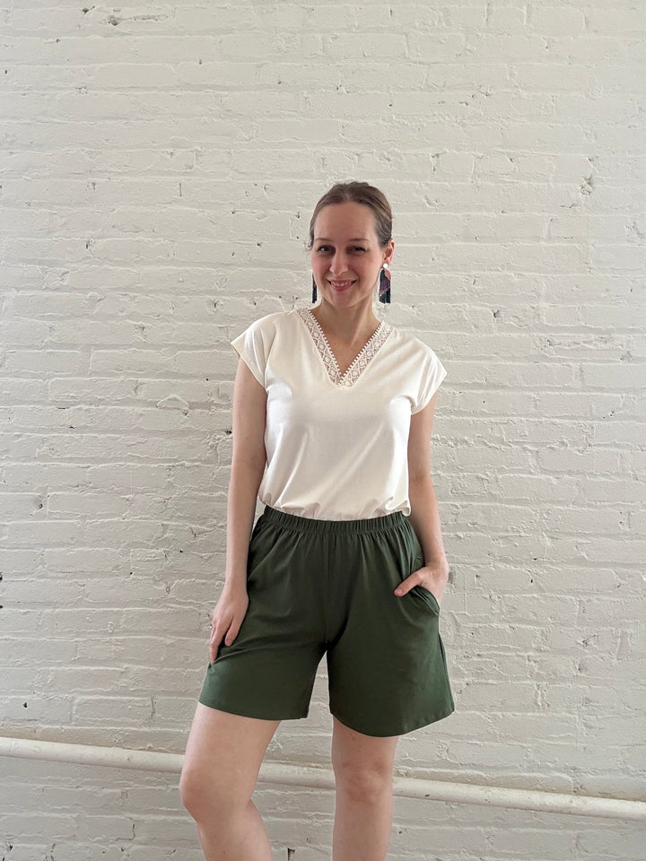 Size Mismatch | ANDRI jersey shorts: <br/>Small waist + Medium hip