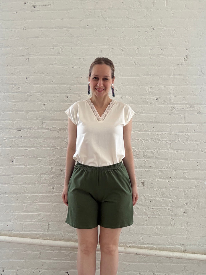 Size Mismatch | ANDRI jersey shorts: <br/>Medium waist + Small hip