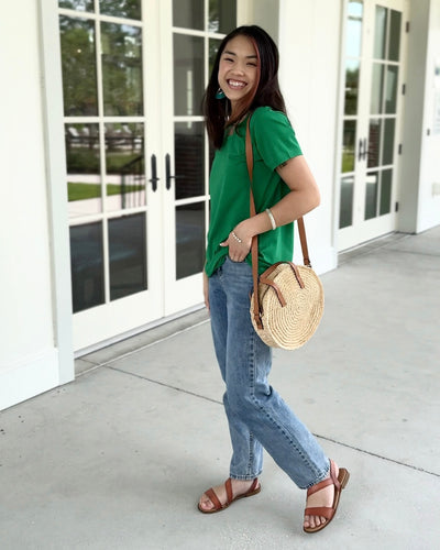 JANE tee in Leaf Green